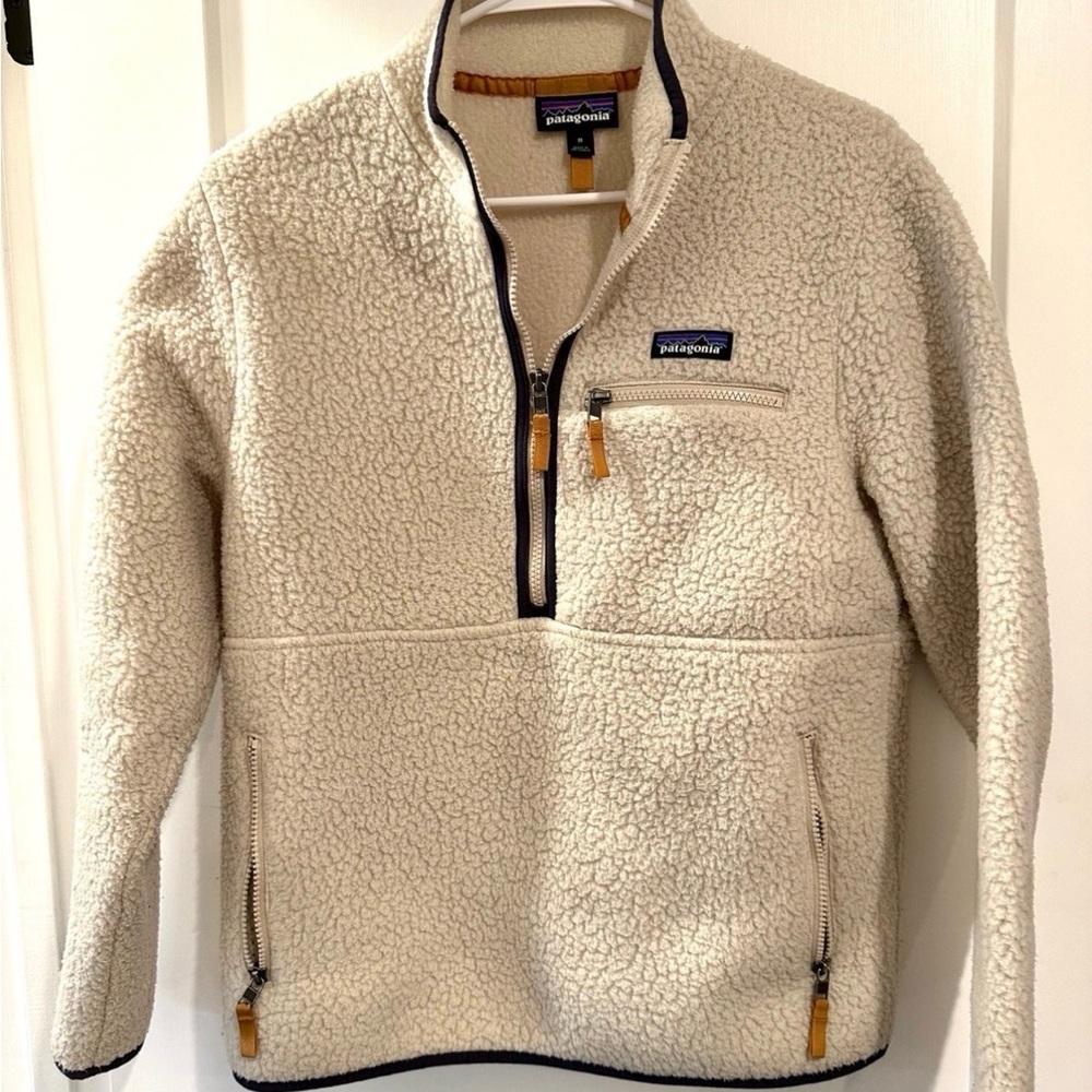 Patagonia Retro Pile Fleece Marsupial Womens Medium Natural